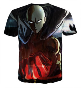 Tee shirt One Punch Man pluie dos