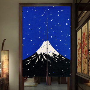 Rideaux japonais Fuji sous les étoiles