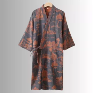 Peignoir Kimono Cardigan Coton Ikigai